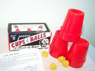 Vintage Royal Magic Cups And Balls Set Looks Complete