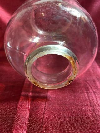 Vintage ARCADE No25 GLASS HOPPER JAR FOR WALL MOUNT COFFEE GRINDER w/ Orig Lid 3