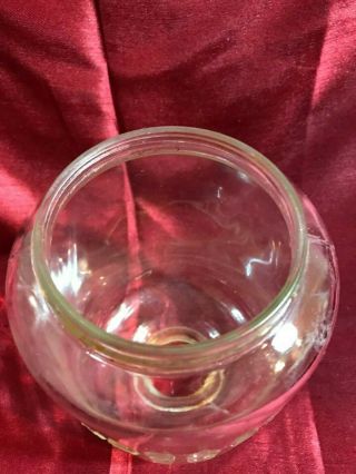 Vintage ARCADE No25 GLASS HOPPER JAR FOR WALL MOUNT COFFEE GRINDER w/ Orig Lid 4