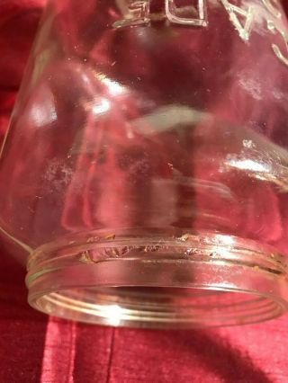 Vintage ARCADE No25 GLASS HOPPER JAR FOR WALL MOUNT COFFEE GRINDER w/ Orig Lid 5