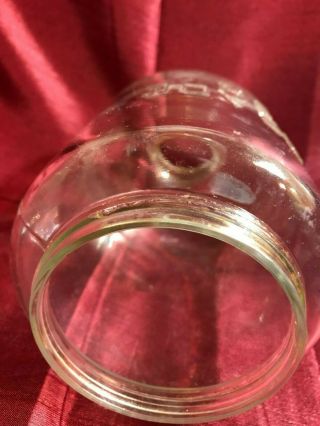 Vintage ARCADE No25 GLASS HOPPER JAR FOR WALL MOUNT COFFEE GRINDER w/ Orig Lid 6