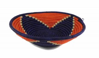 Uganda Basket Bowl Coiled African Art Was $33.  00