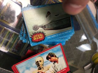 1977 Topps Star Wars 1st Series 1 COMPLETE Blue And Red Card Set Ex,  LOOK 130, 3