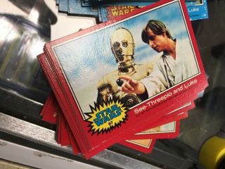 1977 Topps Star Wars 1st Series 1 COMPLETE Blue And Red Card Set Ex,  LOOK 130, 5