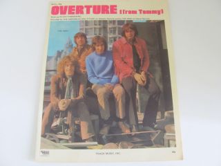 Sheet Music " Overture (from Tommy) The Who Decca Records
