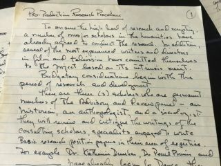 “THE SURVIVAL SERIES: BLACK HISTORY” 1978 Brock Peters Handwritten Documents 8