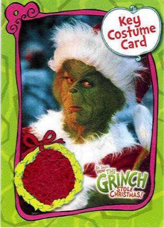 The Grinch Who Stole Christmas Costume Card Cc2 Piece Of Santa Suit Movie Carey