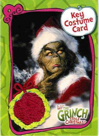 The Grinch Who Stole Christmas Costume Card Cc1 Piece Of Santa Suit Movie Carey