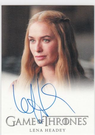 Game Of Thrones.  Lena Headey As Cersei Lannister Season 4 Autograph Full Bleed