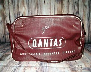 Vintage/retro 1950/60s Qantas Airline Cabin/flight Crew Shoulder Bag