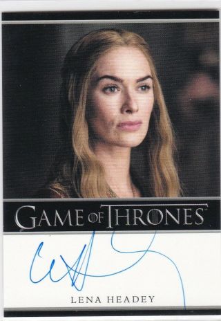 Game Of Thrones.  Lena Headey As Cersei Lannister Season 3 Autograph Bordered