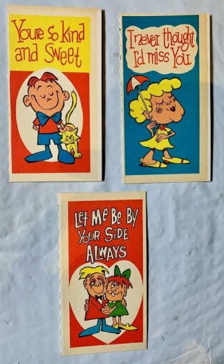 3 - 1965 Topps Rat Fink Greeting Cards 4,  5 & 6 In