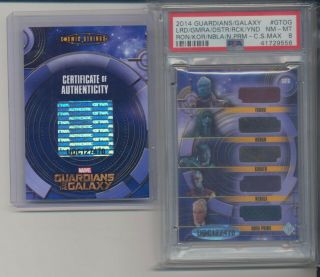 2014 Upper Deck Guardians Of The Galaxy Cosmic Strings Max 9x Costume Relic,