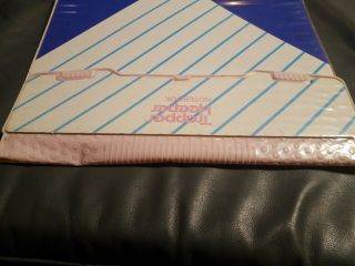 Vintage Mead Trapper Keeper Notebook Binder 29096 blue,  pink,  paper cover w/wear 2