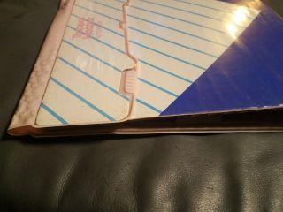 Vintage Mead Trapper Keeper Notebook Binder 29096 blue,  pink,  paper cover w/wear 5
