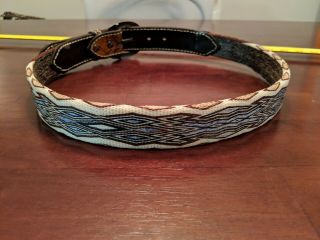Hitched Horsehair Belt.  Size 34 ".