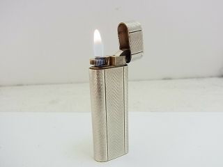 Cartier Paris Gas Lighter 30 Micron Oval Silver Plated 2