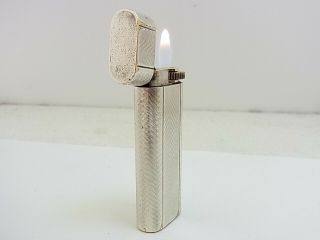 Cartier Paris Gas Lighter 30 Micron Oval Silver Plated 3