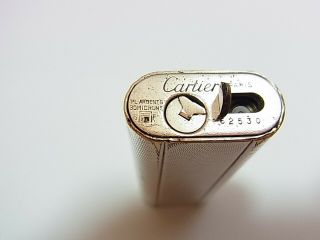 Cartier Paris Gas Lighter 30 Micron Oval Silver Plated 8