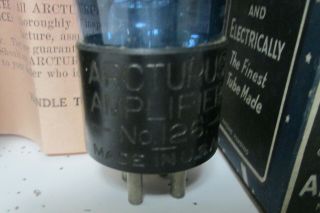 NOS Arcturus Blue Glass Globe Type 126 Amplifier Tube 4