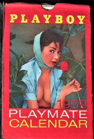 1959 Playboy Calendar Vintage.  So This Second Year Issue Of Playboy Calendar Is