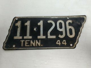 1944 Tennessee State Shape License Plate