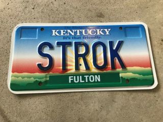 Kentucky Ky Vanity License Plate Strok - Stroke - Golf Brain Stroke Me Euc