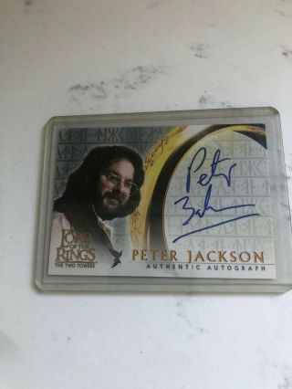 Lotr Lord Of The Rings Ttt Two Towers Director Peter Jackson Autograph Auto Card
