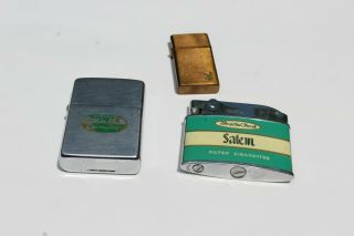 Vintage Cigarette Lighters - Set Of Three - Salem,  Zippo,  Playboy