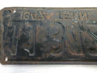 Antique 1947 Tennessee Shaped License Plate from Tennessee 4