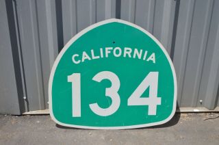 Vintage Ca California Highway 134 Sign Ventura / Los Angeles 28 " X 25 "
