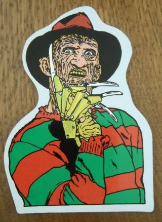 Freddy Krueger: Nightmare Of Elm Street - Vintage Shiny Horror Sticker 3 " By 4 "