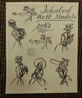 Disney Model Sheet Ichabod Crane Ruff Models The Legend Of Sleepy Hollow Katrina