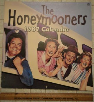 Honeymooners Vintage 1987 Calendar " And Away We Go " Jackie Gleason