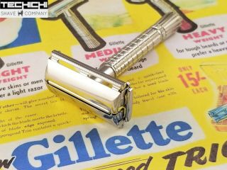 1961 G1 Gillette Flare Tip Speed Vintage Double Edge Razor