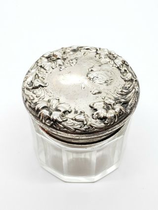 Antique Art Nouveau F&B Foster & Bailey Sterling Silver Mother Nature Pill Box 4
