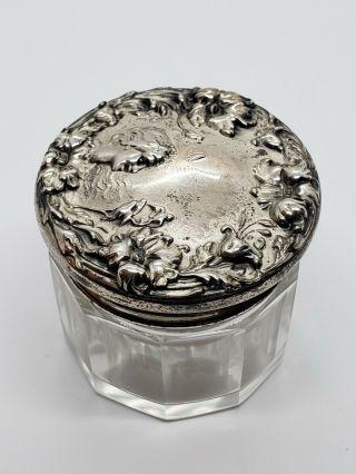 Antique Art Nouveau F&B Foster & Bailey Sterling Silver Mother Nature Pill Box 5