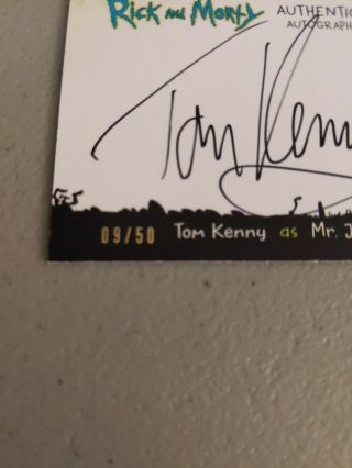 Rick and Morty autograph Tom Kenny as Mr Jellybean 9/50 2