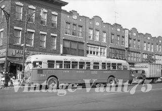 Negative Fifth Avenue Coach Bus 2604 Queens York 1950 