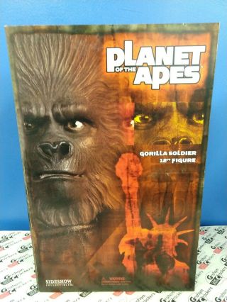 Sideshow Collectibles Gorilla Soldier W/ Man Catcher 12 " Planet Of The Apes Nib