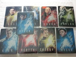 Star Trek Beyond Movie Trading Cards Metal Poster 9 Card Complete Insert Set.