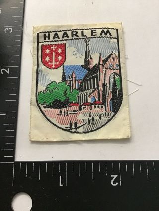 Vtg Haarlem Netherlands Travel Souvenir Sew - On Patch Emblem Badge