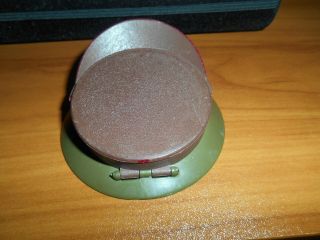 Vintage 1940s WWII World War II Military Army Hat Powder Compact 3