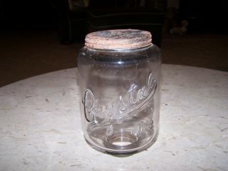 Antique Upper Jar & Lid For The Crystal No 3 Wall Crank Coffee Grinder
