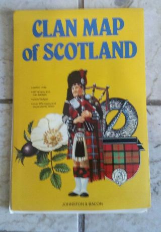 Clan Map Of Scotland - - J&b Maps - - 1980 - - With Clan Badges - - First Edition