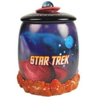 Classic Star Trek Enterprise 1701 In Space Ceramic Cookie Jar 2011 Boxed