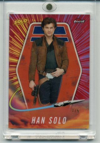 Han Solo 2018 Topps Finest Star Wars Solo: A Star Wars Story Red 1/5