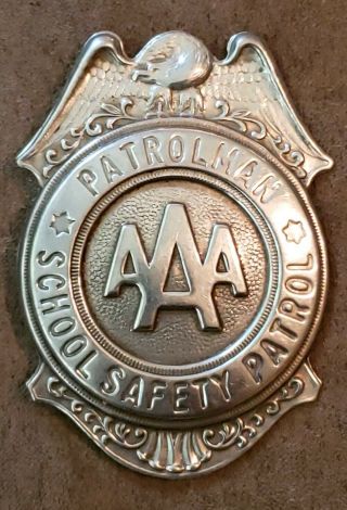 Aaa School Safety Patrol Patrolman Badge,  Grammes