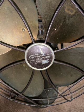 Emerson Electric Vintage Metal Fan NEEDS REWIRED - 2