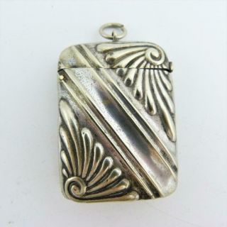 Art Nouveau Silver Plated Vesta Case